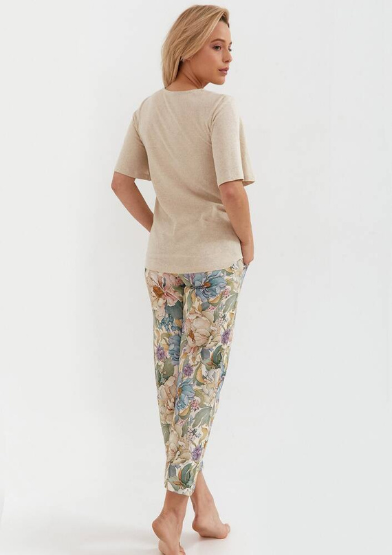 Piżama damska rozpinana 269 Cana- beżowy