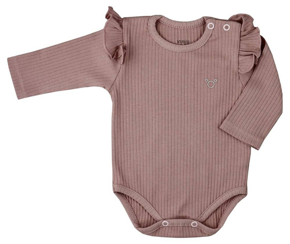 Body z długim rękawem Basic Koala - różowe