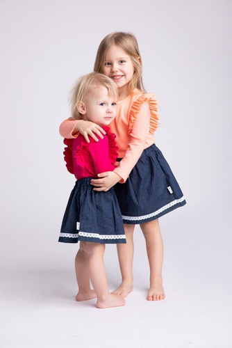 169033 Mix Body z długim rękawem Nicol - łosoś