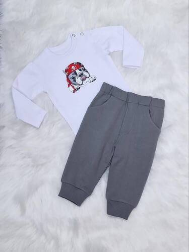 Spodnie dziecięce Piotruś Bambarillo grafitowy