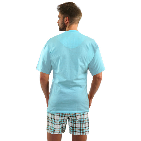 Piżama męska krótki rękaw 2576/17 Sesto Senso turkusowy