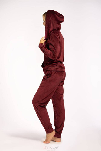Komplet damski Maja Unikat bordowy 
