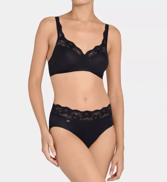Figi Damskie Romance Midi Sloggi Go - black