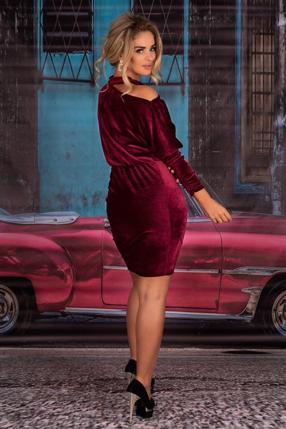 Sukienka damska Milona 0112 Merribel - maroon