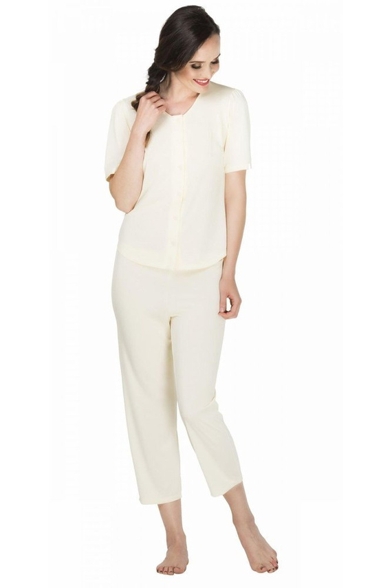 6201 Elizabeth Piżama damska rozpinana Mewa niebieski