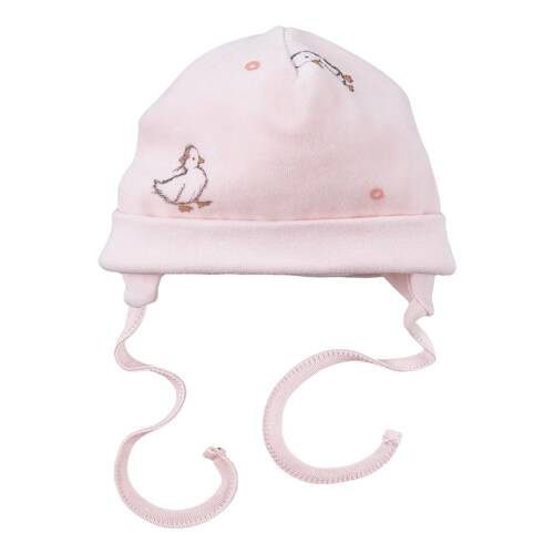 Czapka niemowlęca welurowa Little Ducks Eevi - różowa