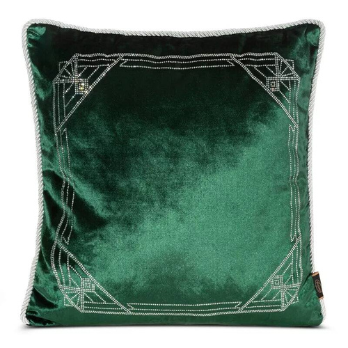 Poszewka welurowa z kryształkami Royal 9 Eurofirany zielony 