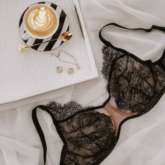 Biustonosz miękki soft Tosca Unikat czarno-beżowy