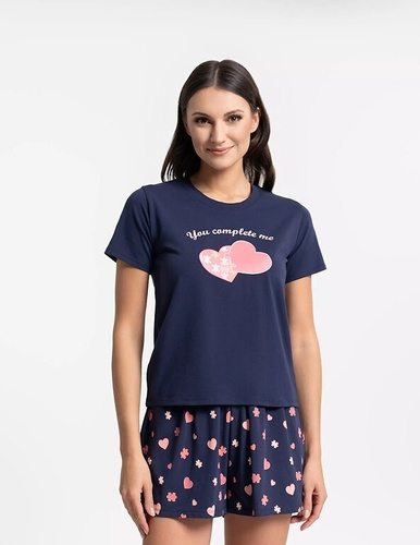 Moraj PDD3900-020 piżama damska z bawełny, krótki rękaw, spodenki