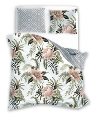 Pościel Liście Monstery  Letni Sen 002 Faro szary