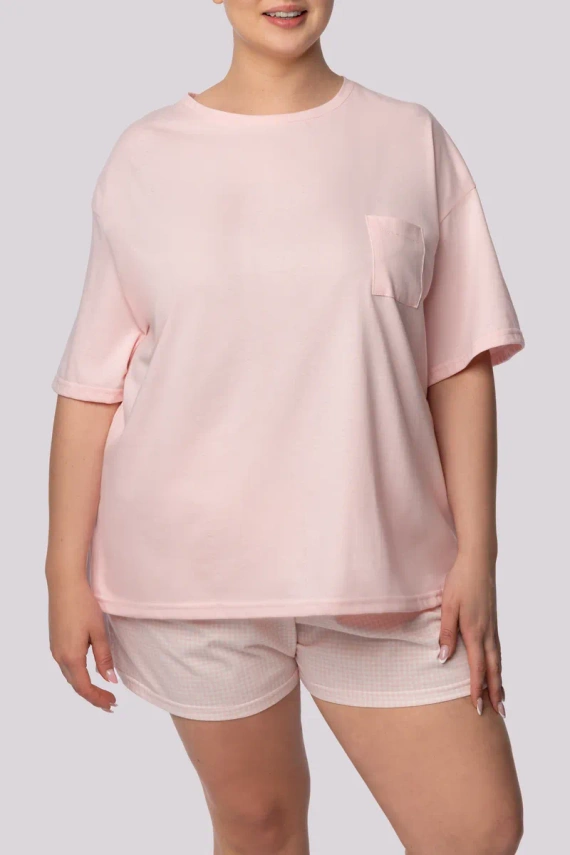 Piżama damska Joy shortsleeve Mona spring light pink