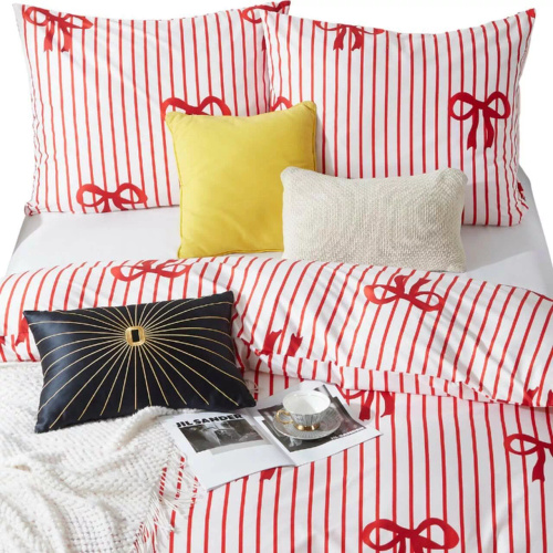 Merry Cozy Pościel pluszowa świąteczna czerwona miś Spod Igły i Nitki– mikrofibra 100%, 210 g/m²