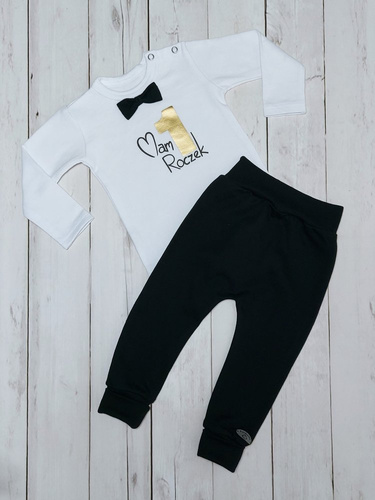 Body z długim rękawem dla chłopca "Roczek" Bambarillo - srebrny