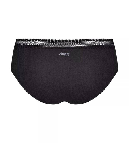 Figi Damskie GO Ribbed R Hipster C2P 2-pak Sloggi - black