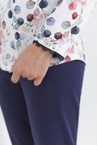 Piżama damska 407 Cana -granatowy