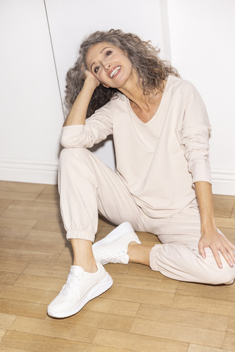 Bluzka z długim rękawem Madri Italian Fashion - beż 