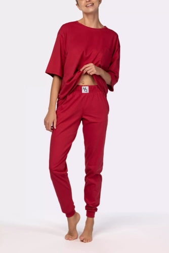 Piżama damska Homie shortsleeve Mona burgund 