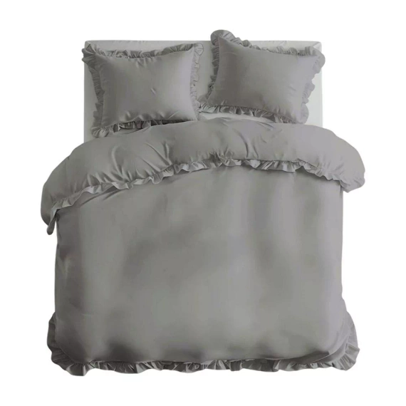 Pościel bawełniana Pure 23 jednobarwna Detexpol szary jasny