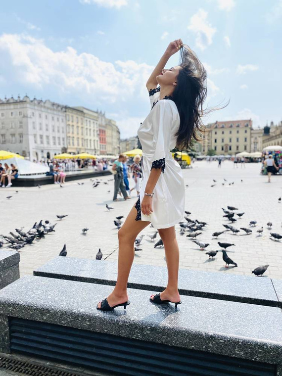 Szlafrok damski 929 Kleoree De Lafense - pearl