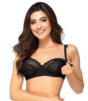 Miękki biustonosz do karmienia Fave Soft Black Momtobe czarny