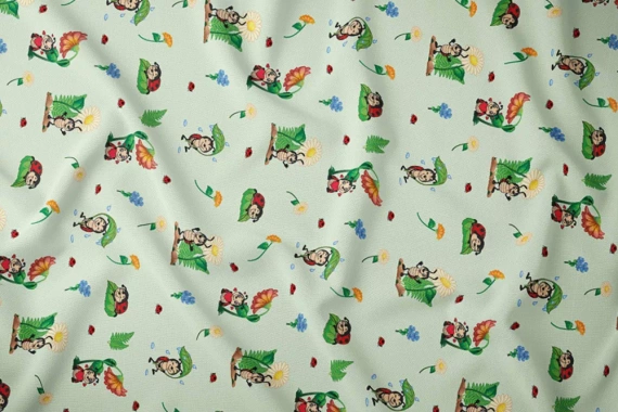 Pościel dziecięca 3807 C Kraina Snów bawełniana biedronki Karo