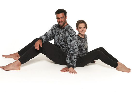 Piżama Chłopięca 453,454/118 Air Force Cornette - grafitowy