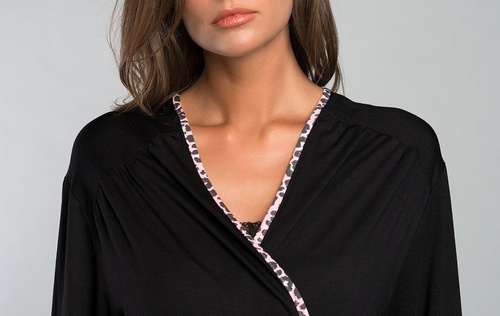 Szlafrok rękaw 3/4 Eila Bis Italian Fashion - panterka