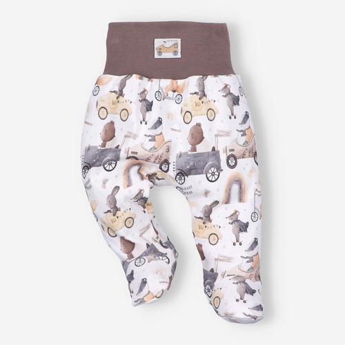 Półśpiochy z bawełny organicznej Cute Cars Nini druk