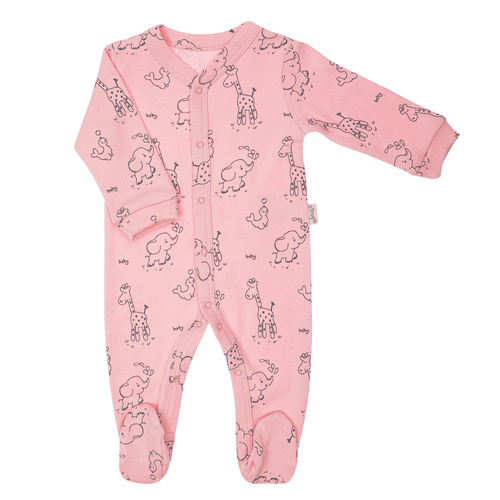 4800 04 Animals Komplet wyprawkowy 4-częściowy nadruk Nicol - różowy