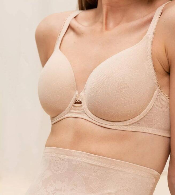 Biustonosz usztywniany Wild Rose Sensation WP Triumph - beżowy