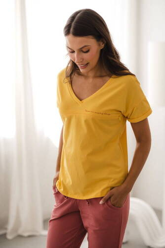 M-Shirt Bluzka ciążowa i do karmienia V-neck Milk&Love banana