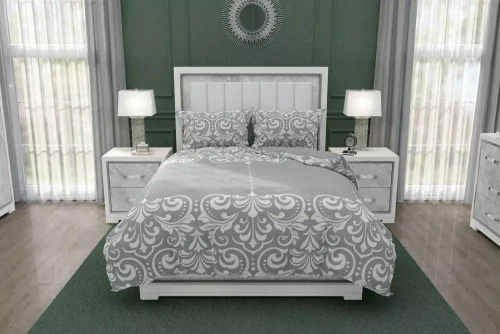 Pościel bawełniana Glamour 020 ornamenty Faro szary