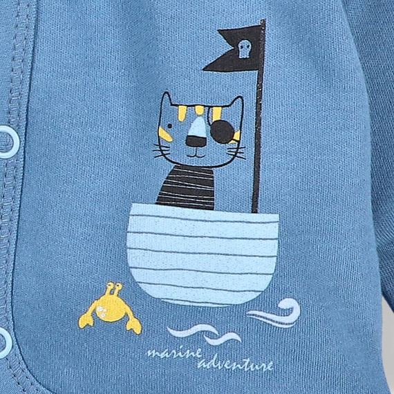 Bluza dresowa z bawełny organicznej Piraci Nini niebieski