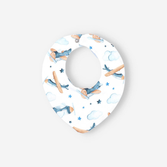 Komplet niemowlęcy z bawełny organicznej Samoloty Nini granatowy