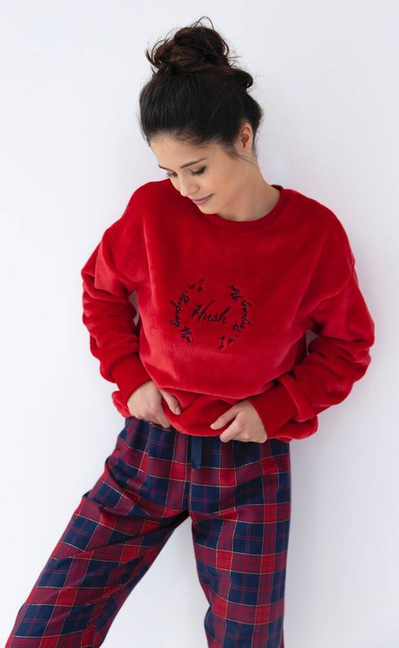 Piżama damska Cordelia Sensis -granatowy-czerwony