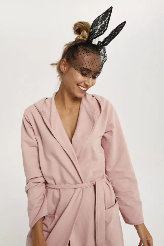 Szlafrok damski Karina Italian Fashion - pudrowy róż