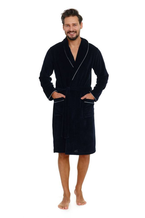 6063 szlafrok męski Doctor Nap - navy blue