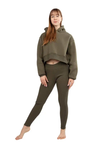Komplet dresowy bluza+ legginsy DK-K-B13 Dkaren - khaki