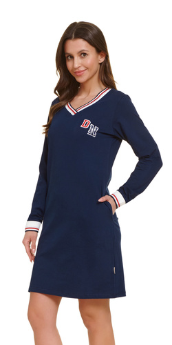 Doctor Nap 4534 – Koszula nocna 100% bawełna | Długi rękaw, kieszenie