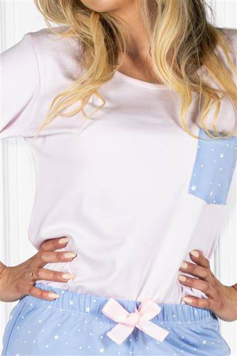 Piżama damska Daisy Momenti Per Me pink-blue