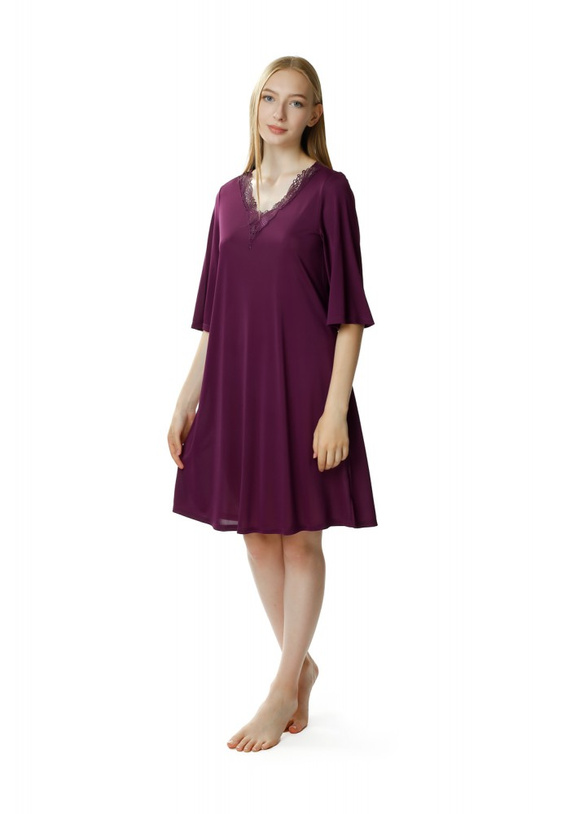 Koszula nocna damska Mewa 86400 Elena Mewa bakłażanowy