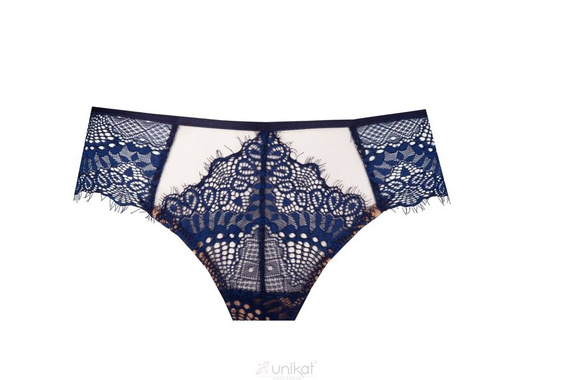 Stringi damskie Sari Unikat granat-beż