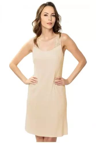 Koszula nocna z koronką 86553 Cloe Mewa beżowy