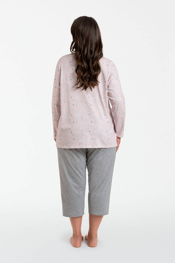 Piżama Damska rozpinana Daniela Italian Fashion - druk/melanż