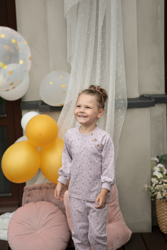 Spodnie niemowlęce Charlotte Pinokio - fiolet