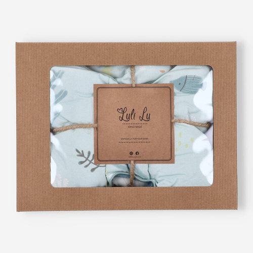 Śpiworek niemowlęcy z poduszką LUL-0033 Rybki Luli Lu 