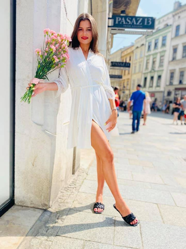 342 Fanny Szlafrok damski Krótki Forex - ecru