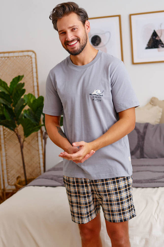 PMB.5153 Piżama Męska Doctor Nap - grey