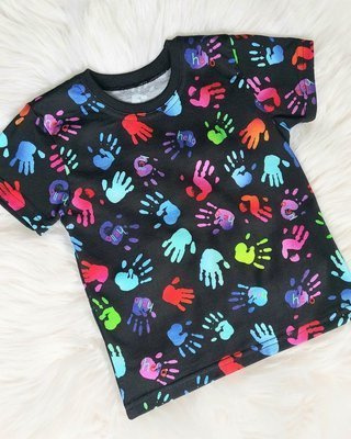 Koszulka dziecięca "Piątki" krótki rękaw Bambarillo granatowy