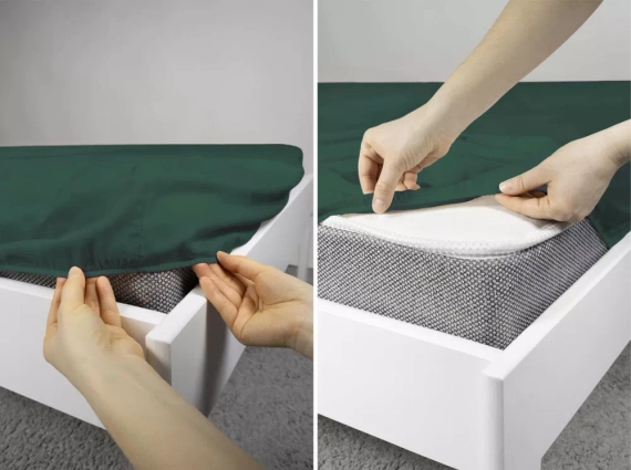 Prześcieradło z mikrofibry Poly Detexpol zielony